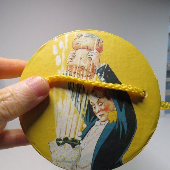 Vicomte de Moulliac Champagne or wine bottle carrier Craft storage French Art - Picture 5 of 9